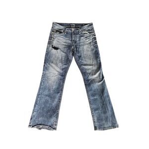 Salvage Mayhem Buckle Jeans Men Sz 33R Straight SLVG 23-460 Denim Cowboy Western